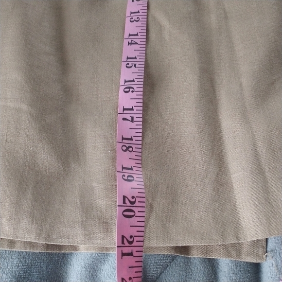 Rena Rowan for Saville Petite Vintage Tan Linen Blend Skirt 10P - Picture 6 of 10